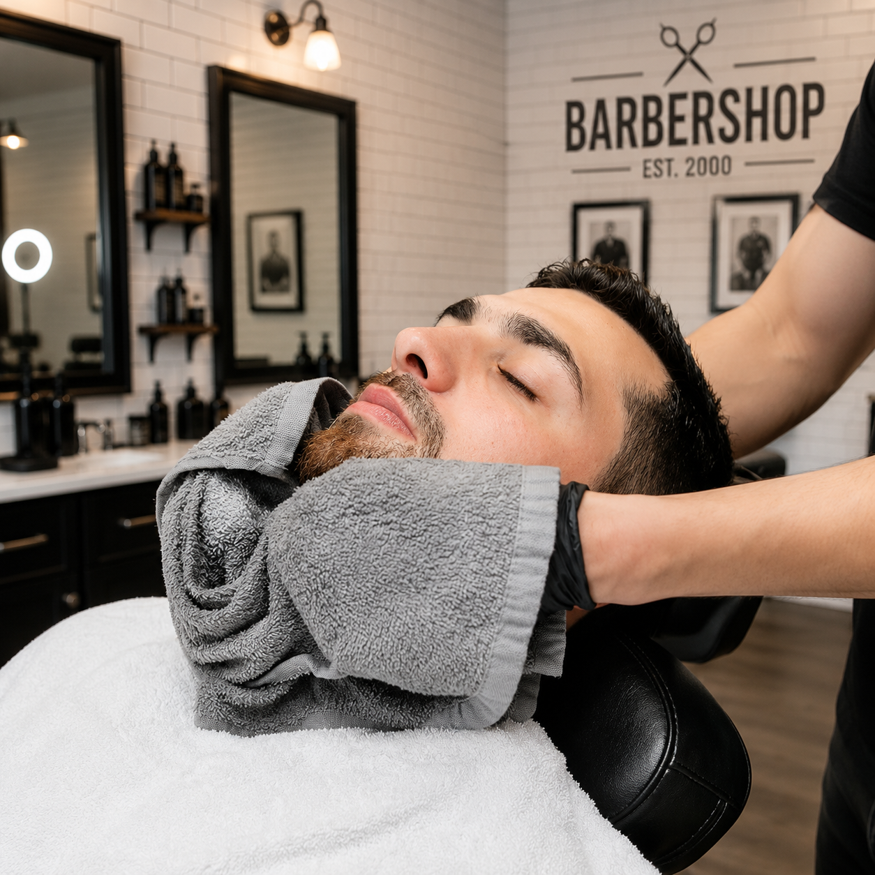 Haircut & Hot Towel